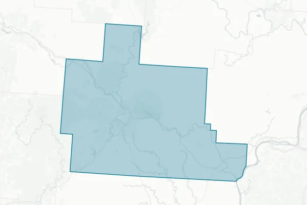 Athens, County Of — detail map