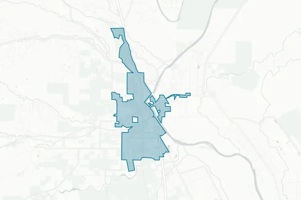 City of Red Bluff — detail map