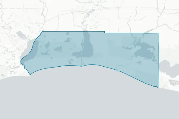 Cameron Parish Police Jury — detail map