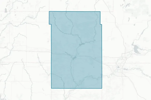 County of Dunn — detail map