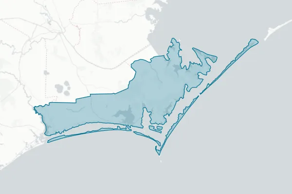 Carteret County — detail map