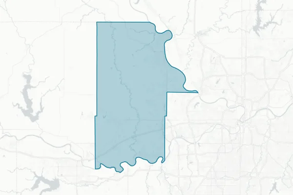 LEAVENWORTH COUNTY, KANSAS — detail map