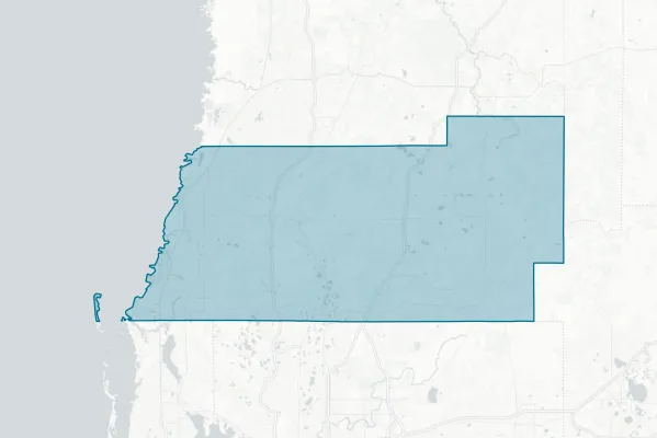 District School Board of Pasco County — detail map